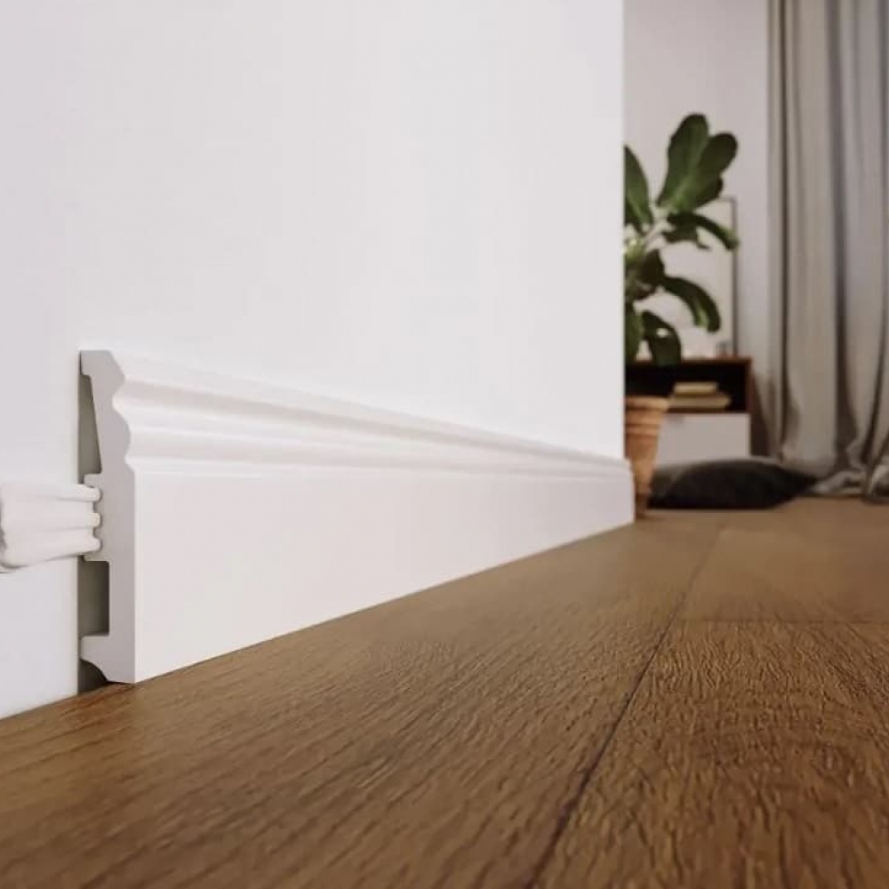 Фото плінтуса арбітон стік 80хл білий 820