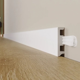 Фото плінтуса арбітон стік 80хл білий 80