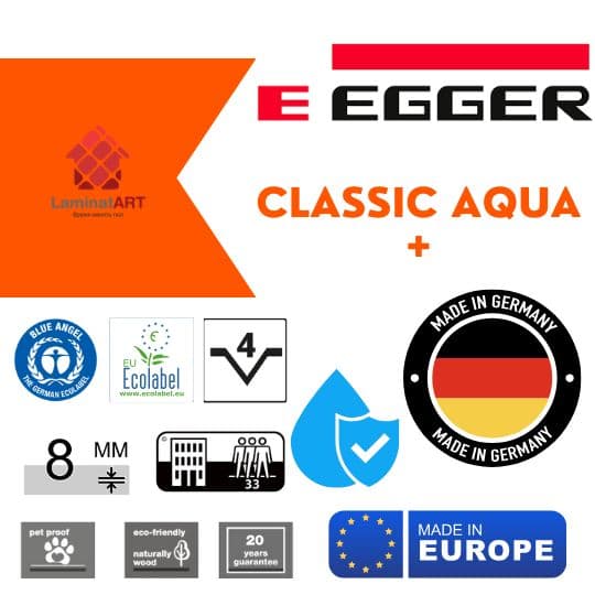 Купити ламінат у Києві, Німецький ламінат, Egger Classic Aqua +, недорого, з доставкою, водостійкий ламінат, під теплу підлогу, ламінат Egger офіційний сайт, ламінат Egger купити, Egger ламінат офіційний, ламінат Німеччина Egger, ламінат Egger, водостійка підлога Егер, купити Егер Київ, Егер купити Київ, 33 клас ламінат, 8 мм товщина, ламінат з фаскою